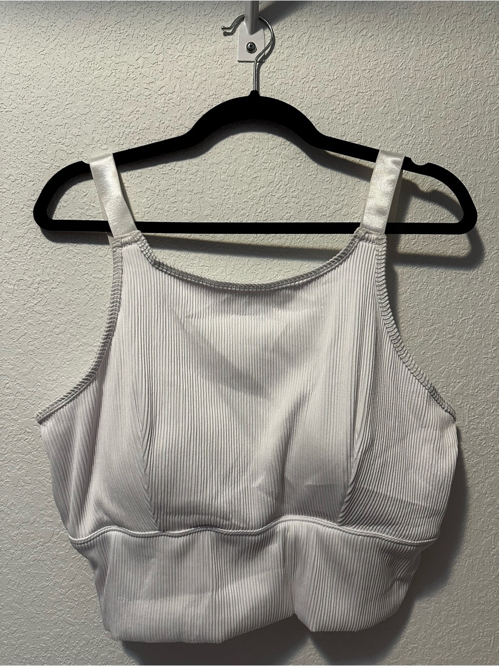 Coral Reef White Ribbed Swim Top